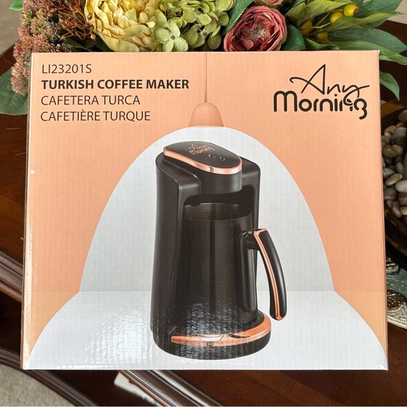 Brand New Turkish & Greek Coffee Maker 1-4 Cups BPA Free 400W Electric Pot Black